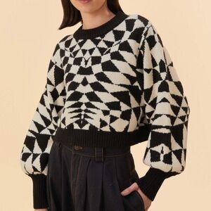 Farm Rio Deco Knit Sweater XS